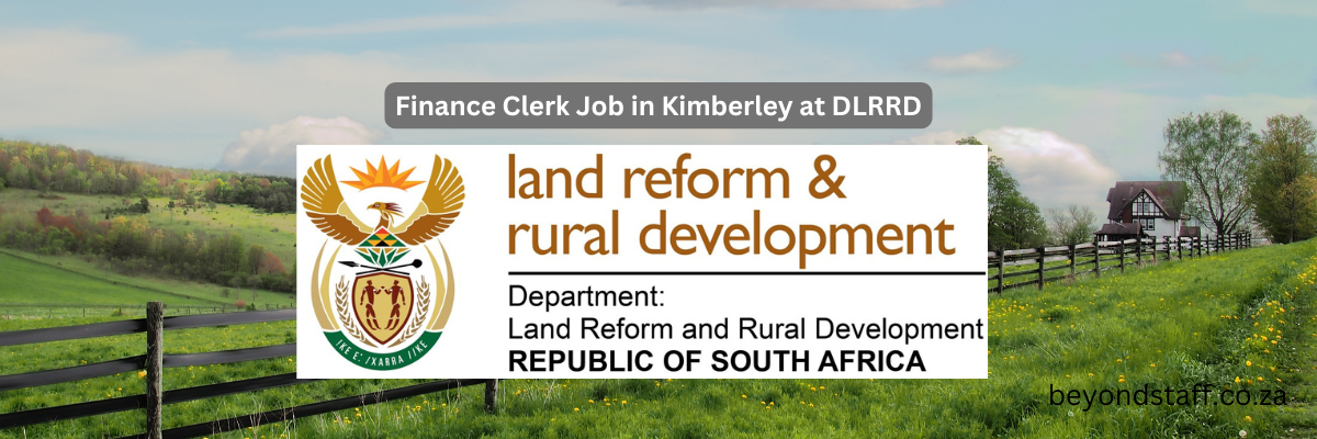 Finance Clerk Job in Kimberley at DLRRD